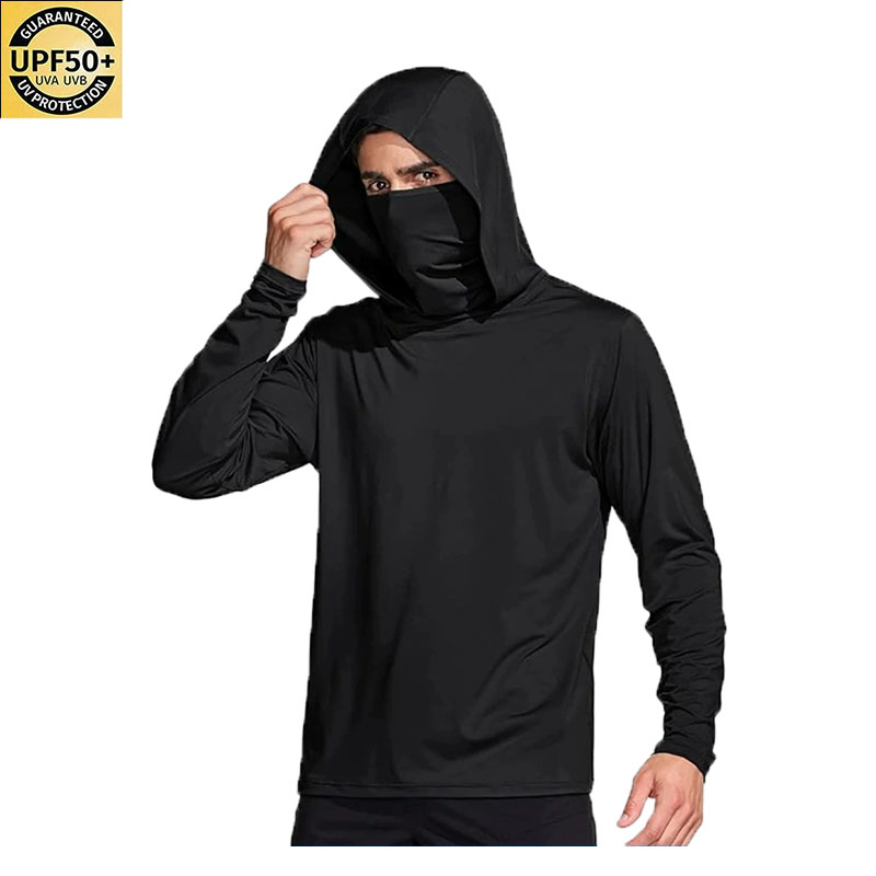 Men Solid Color Hooded Fishing - đánh giá và giá Fishing Shirt Uv Protection