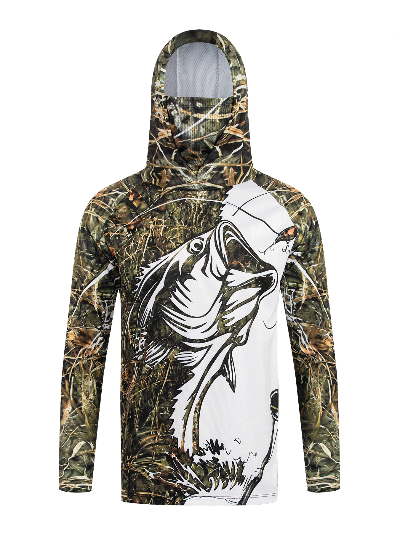 Men Hooded Fishing Shirt Long  - đánh giá và giá Fishing Mask Sun Protection