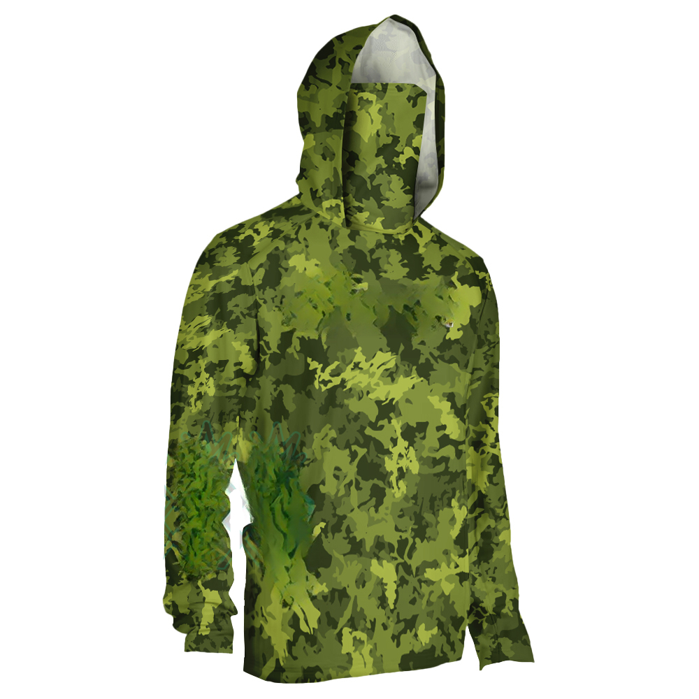 Men's Green Jungle Camouflage  - đánh giá và giá Fishing Mask Sun Protection